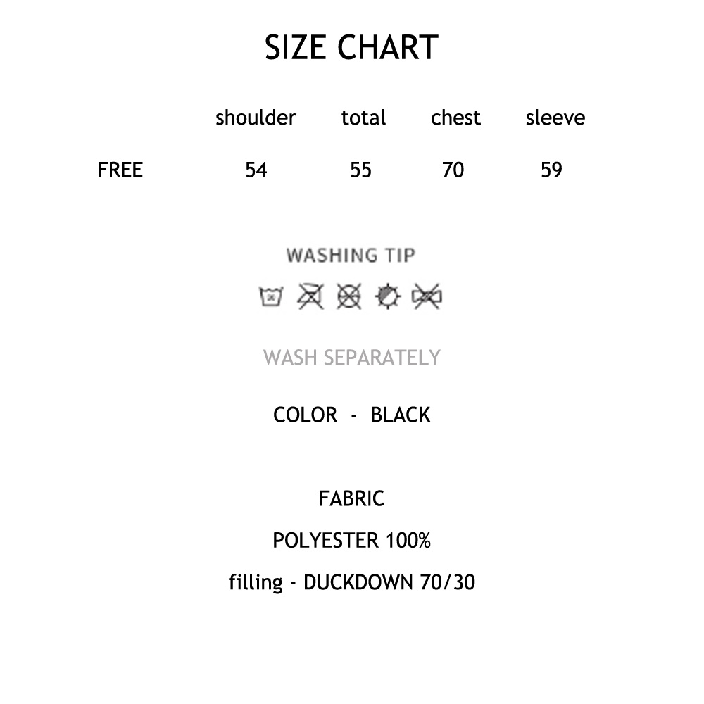 DUCKDOWN SHORT PADDING [BLACK] Jackets